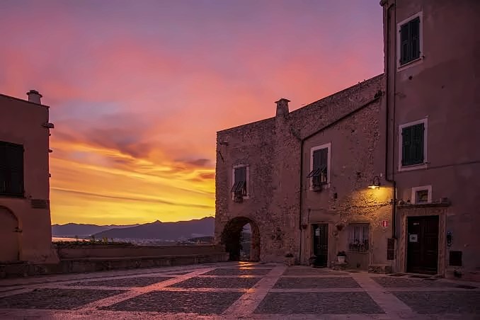 The village at sunset